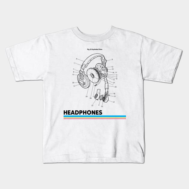 Design of Headphones Kids T-Shirt by ForEngineer